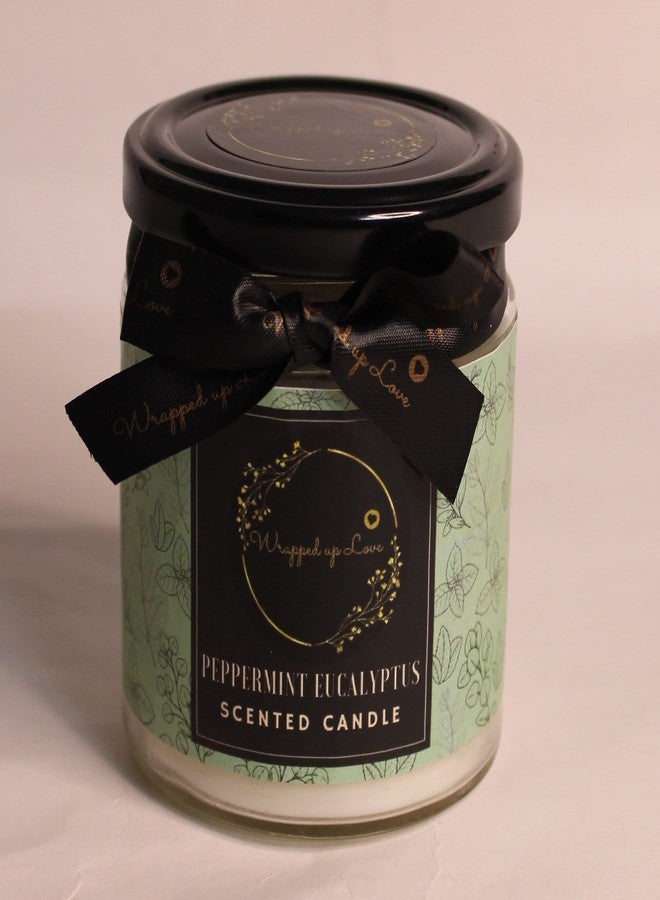 Wrapped up Love Peppermint Eucalyptus Scented Candle (170g) - Image 2